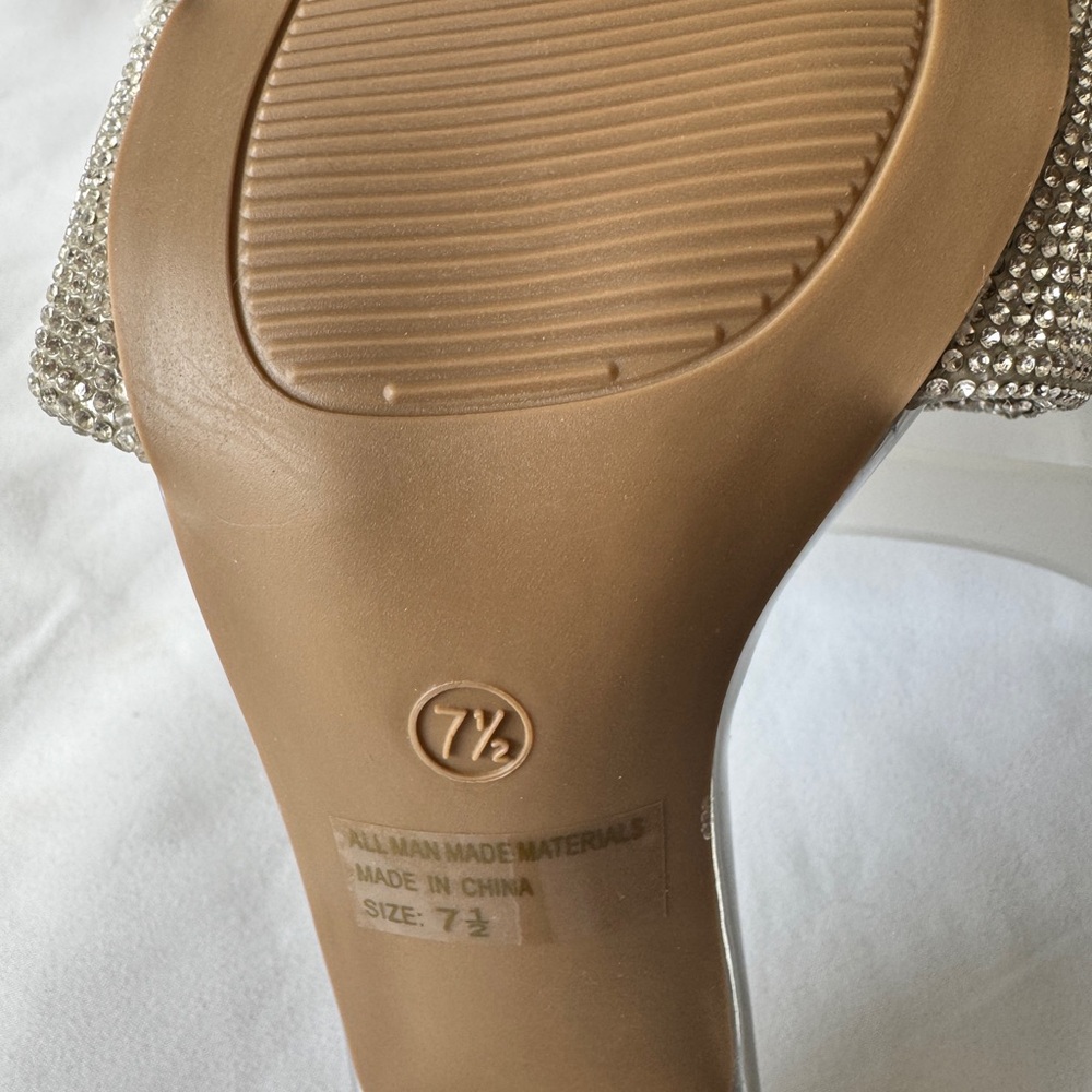 Fashion Nova Silver Heeled Sandals - Picture 4 of 6